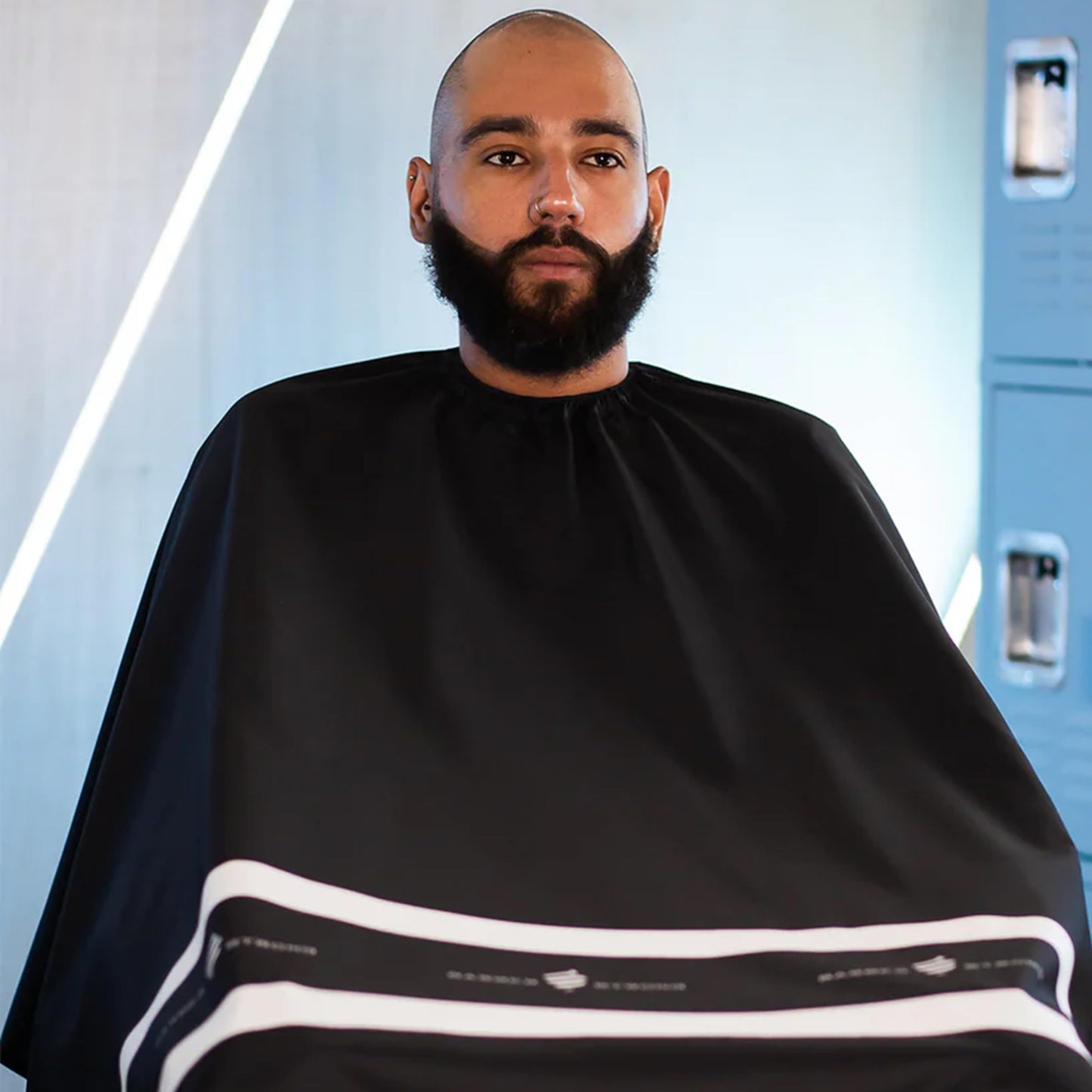Barber Strong The Junior Hands-Free Barber Cape for Kids, Hair Repelling and Static-Reducing Material, Flexible Elastic Neckband, Water Resistant Fabric, Oversized for Complete Coverage - Black
