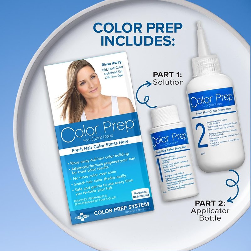 Color Oops Color Prep Hair Dye Remover - Rinses Away Dull Colors & Mineral Buildup | Ammonia-Free, 1 Application