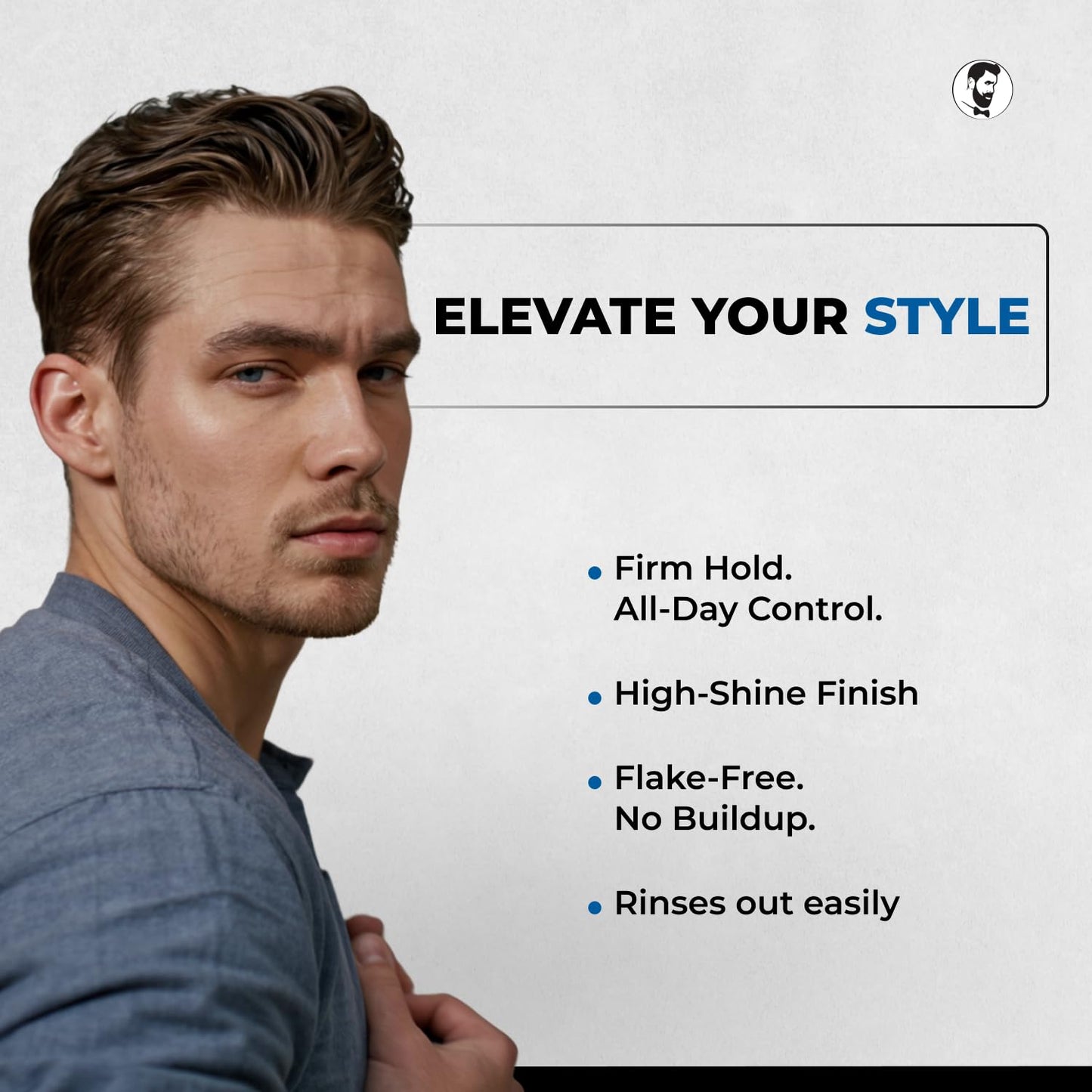 Gentlemen Republic Oceano Men's Hair Gel 32oz - Strong Touchable Hold and High Shine Styling Gel for Hair, 100% Alcohol-Free Professional Formula with Fresh Scent, Mens Hair Product Made in USA