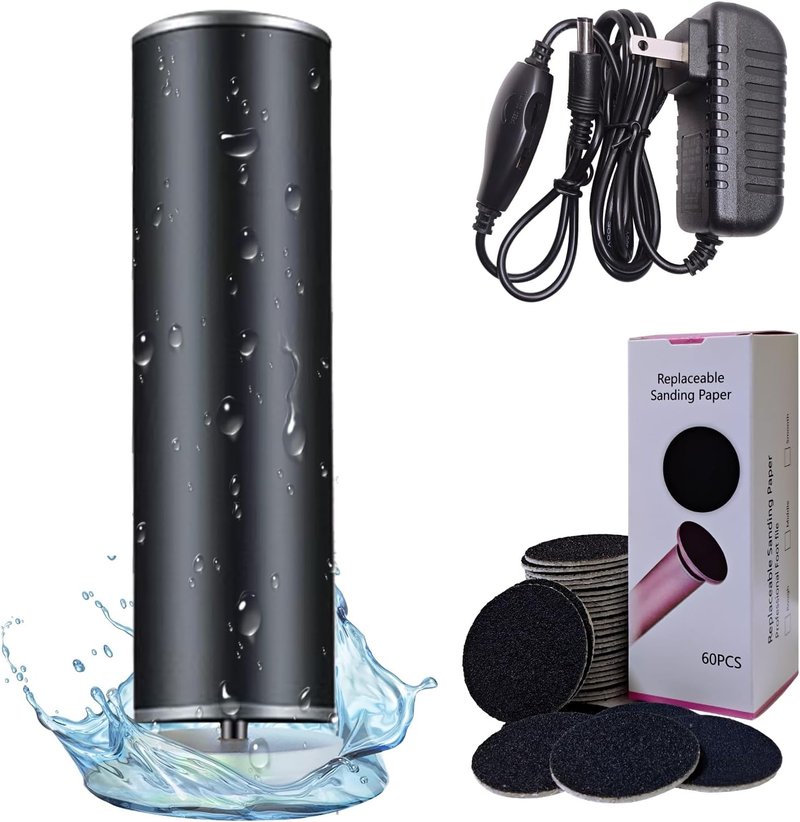 Electric Foot Callus Remover - Adjustable Speed, Low-Noise Pedicure Tool for Thick Dry Skin & Cracked Heels | Easy-to-Clean Home Device