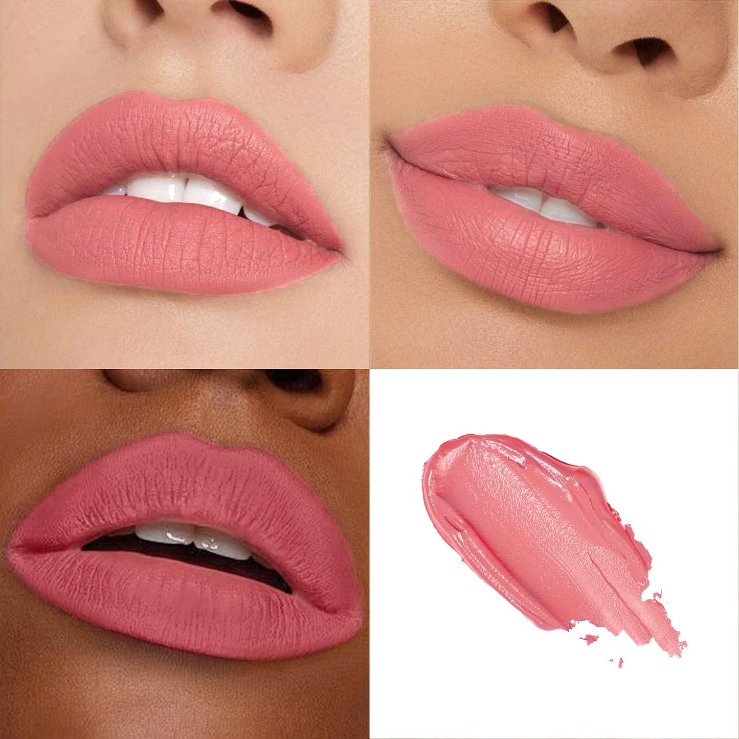 O'CHAIN Matte Lipstick, Long Lasting Full Coverage Non-Transfer Lipstick for Women Infused with Jojoba Oil and Vitamin E, Cruelty-Free & Vegan(08 PEACHY) 0.12 Oz