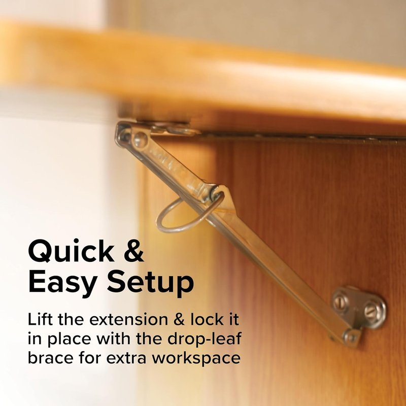 Camco Oak Accent RV Countertop Extension - Non-Toxic Gloss Finish | 12” x 13.5” x .75”