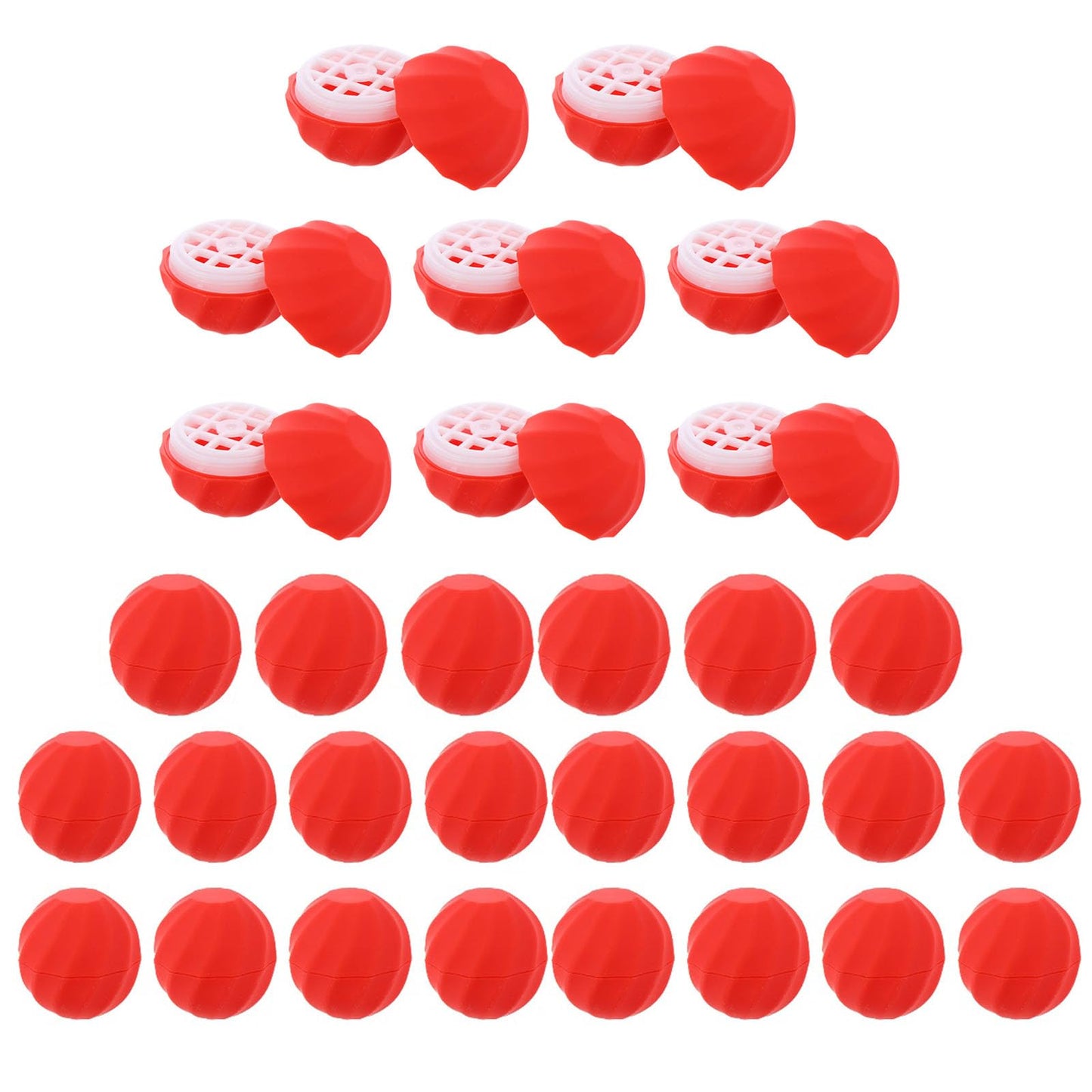 Beavorty 10 Pcs Refillable Lip Balm Containers with Lids Spherical Plastic Tubes for Diy Natural Lip Balms Compact Travel Size 4.7X1.6X1.6 Inches
