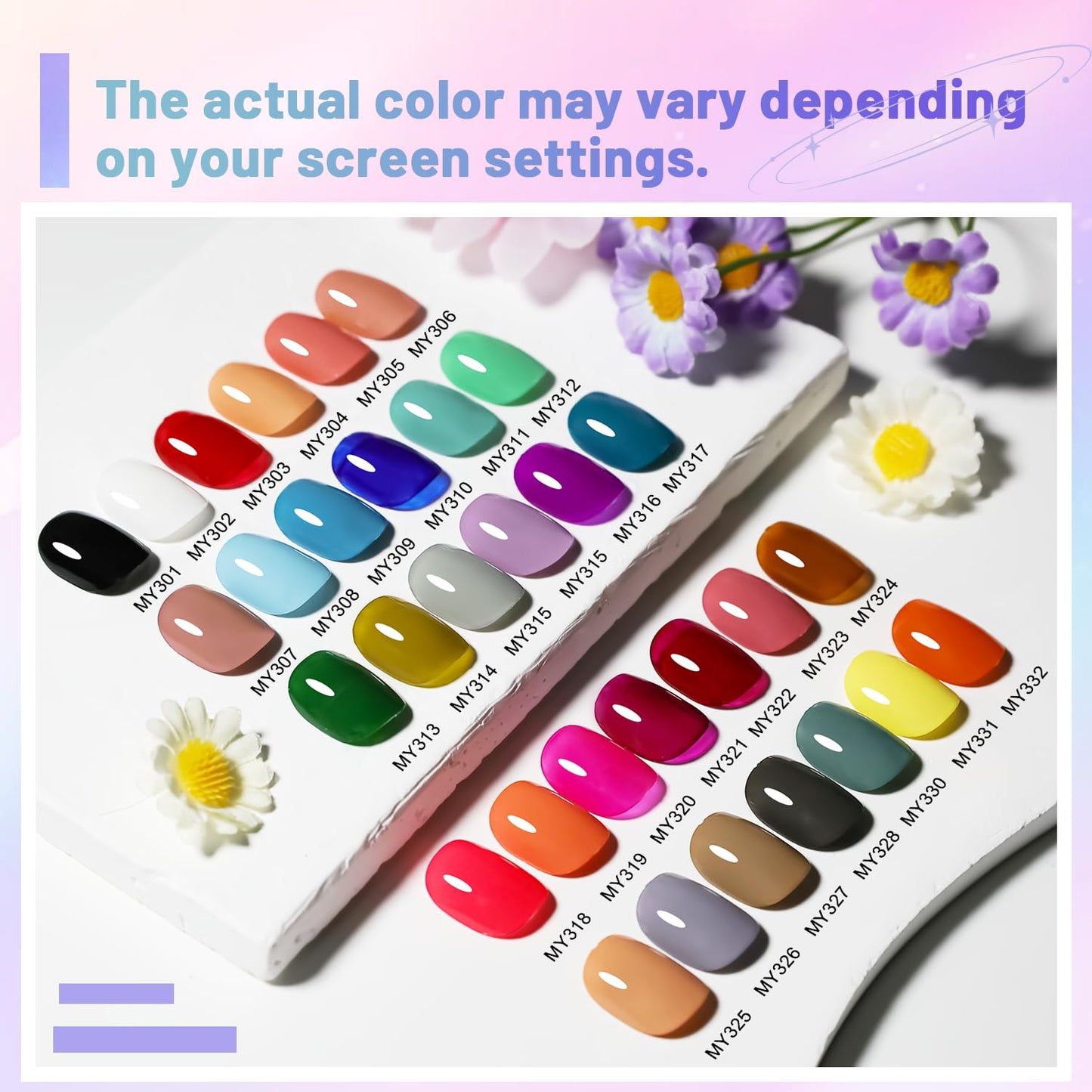OpenLive 32 Color Perfume Nail Polish Set, Red Pink Pueple and Green Quick Drying Nail Polish Set for Women Salon DIY Nail Art
