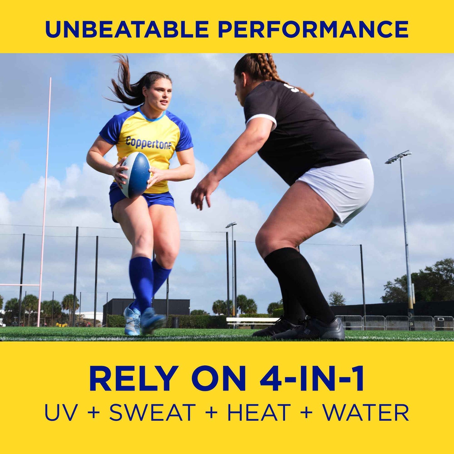 Coppertone Sport Sunscreen Spray, Broad Spectrum SPF 50 Water Resistant Spray Sunscreen, 5.5 Oz and Coppertone Sport Sunscreen Stick, SPF 40, 1.5 Oz