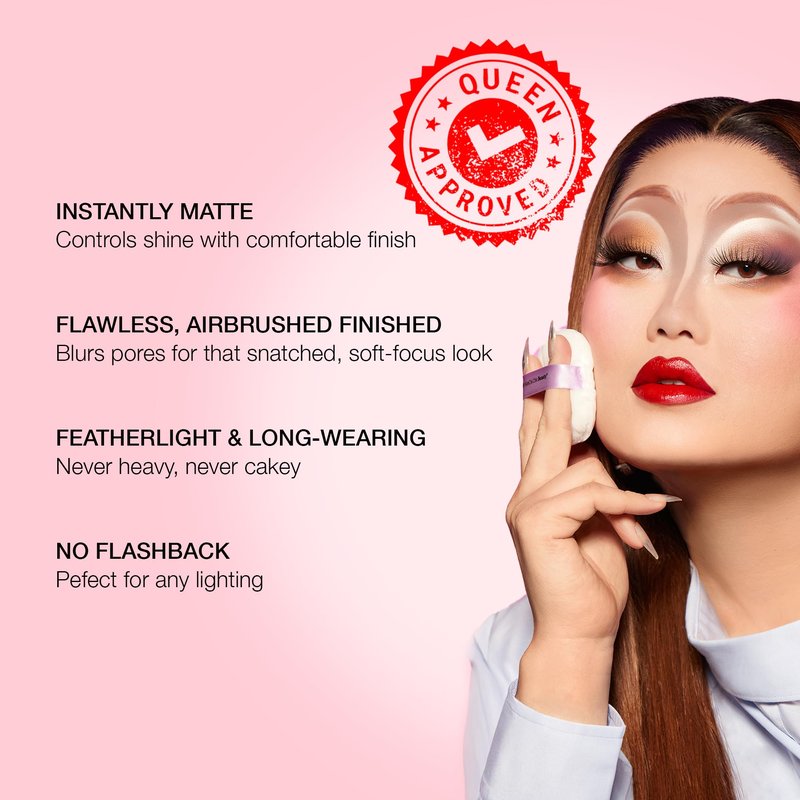 KimChiChic Beauty Puff Puff Pass Set and Bake Setting Powder for Makeup, Extra Fluffy Loose Face Powder Poof, Soft Natural Face Makeup for Uneven Skin Tone, 03 Translucent