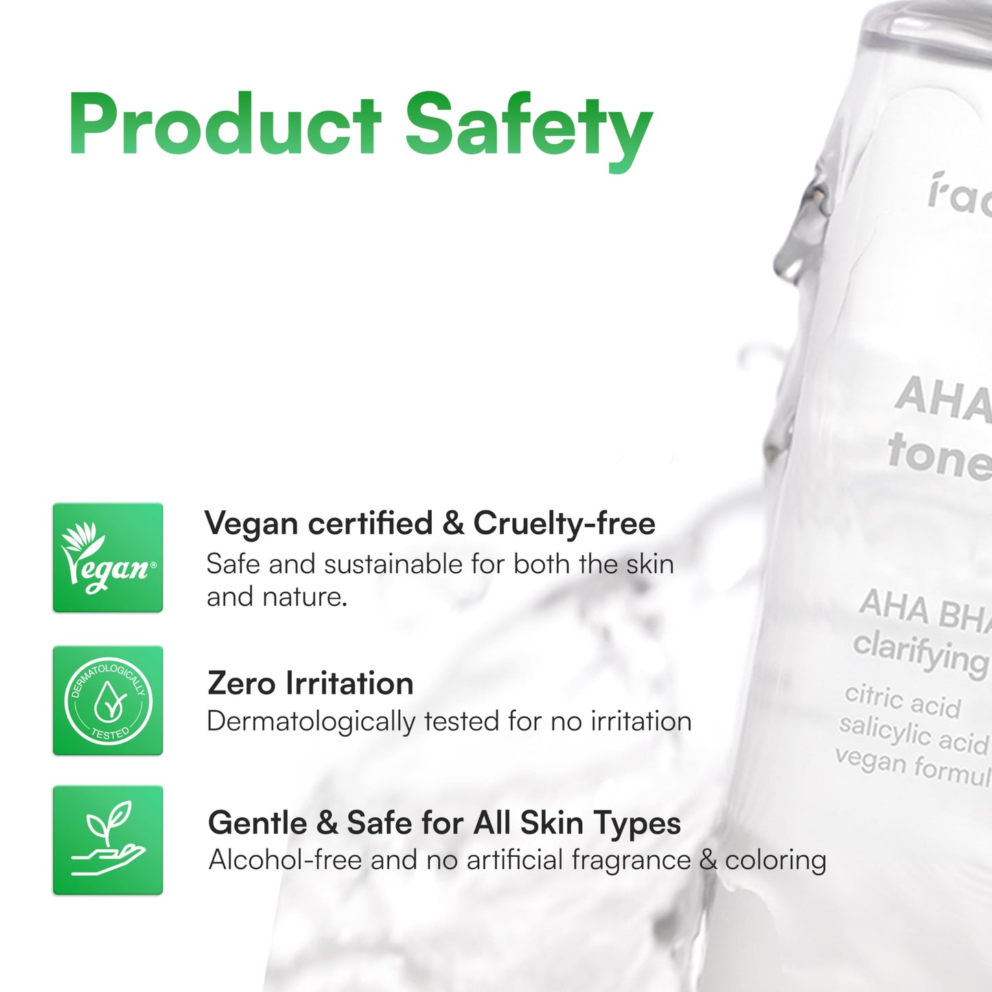 Face Republic AHA/BHA Toner 160ml 5.41 fl oz | Clarifying, Refining, Hydrating | Pore Care, Gentle Exfoliation | AHA BHA PHA LHA | for Oily, Sensitive Skin | Alcohol-Free | Vegan Korean Skincare