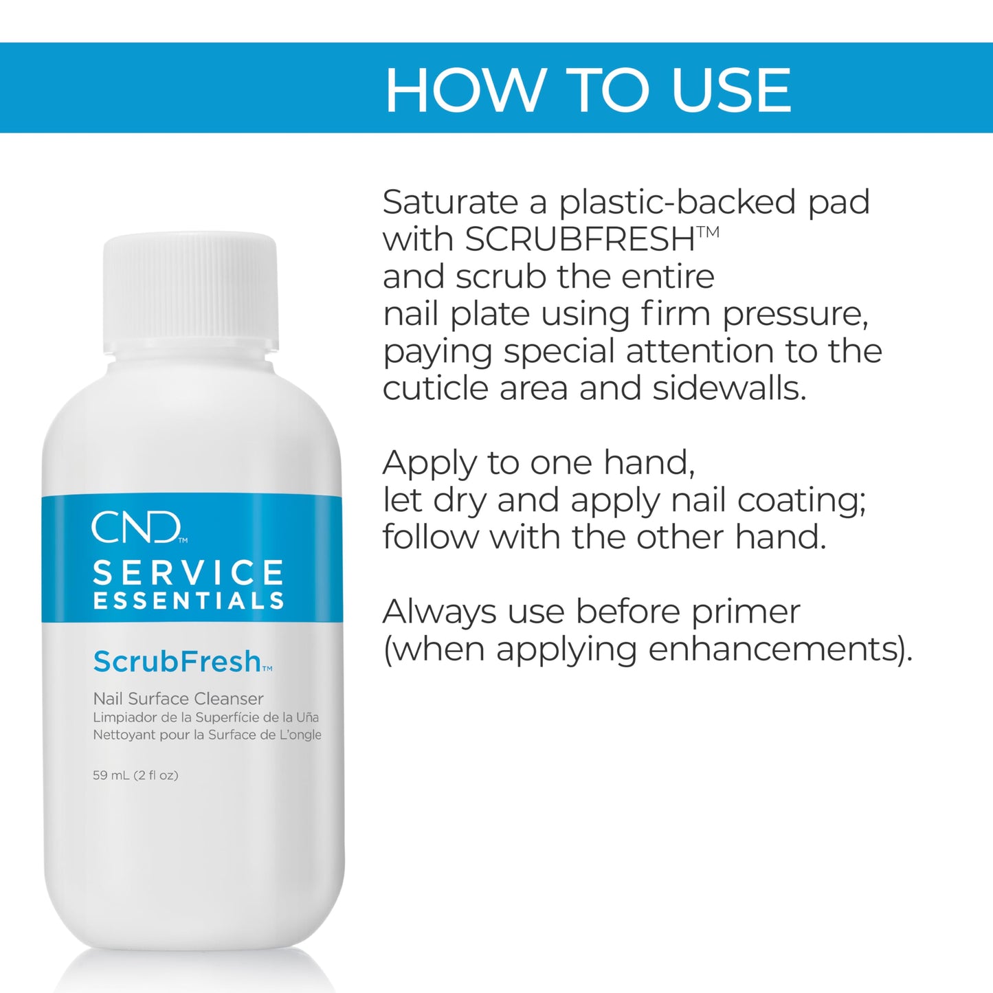 CND SCRUBFRESH Nail Surface Cleaner (Packaging May Vary), 2 fl oz