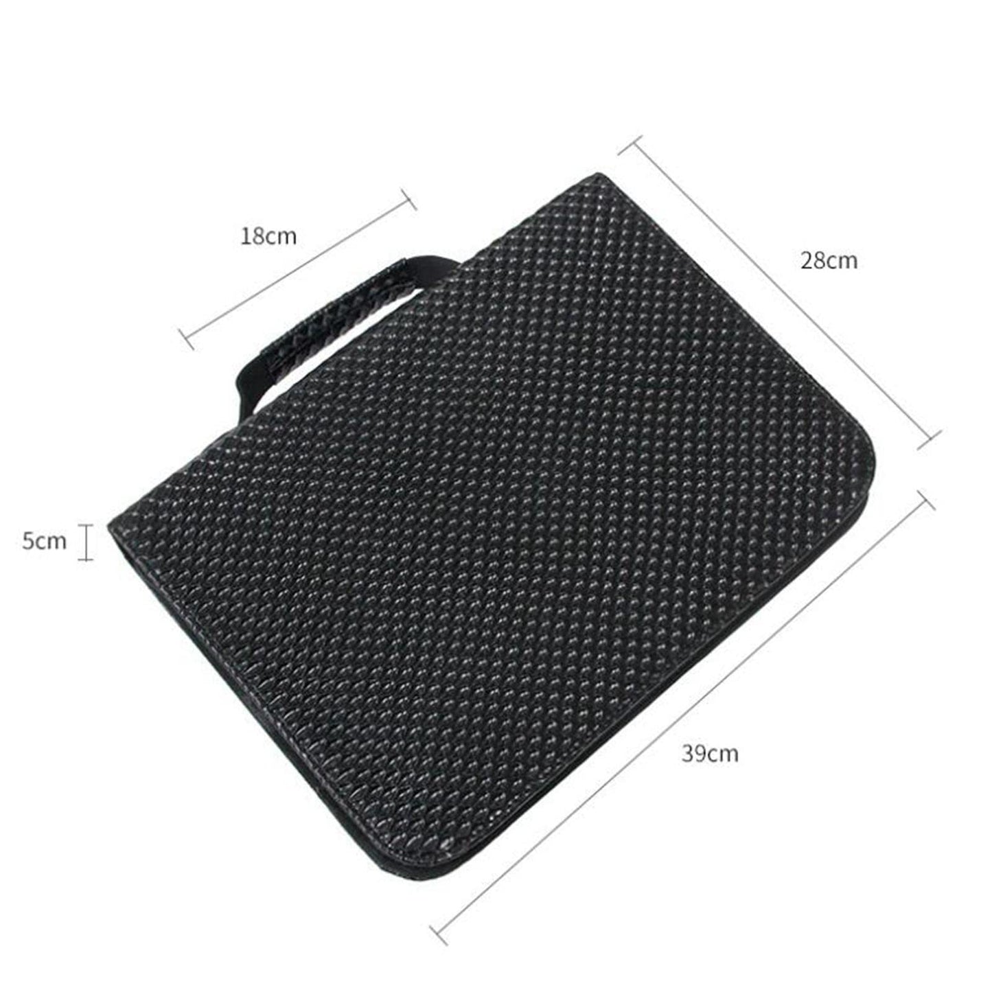 PU Leather Hair Scissors Case Pouch – Holds 24 Shears, Large Capacity Barber Organizer Bag, Durable Portable for Hairdresser Stylist – 15.35 x 11.02 x 1.96 Inch