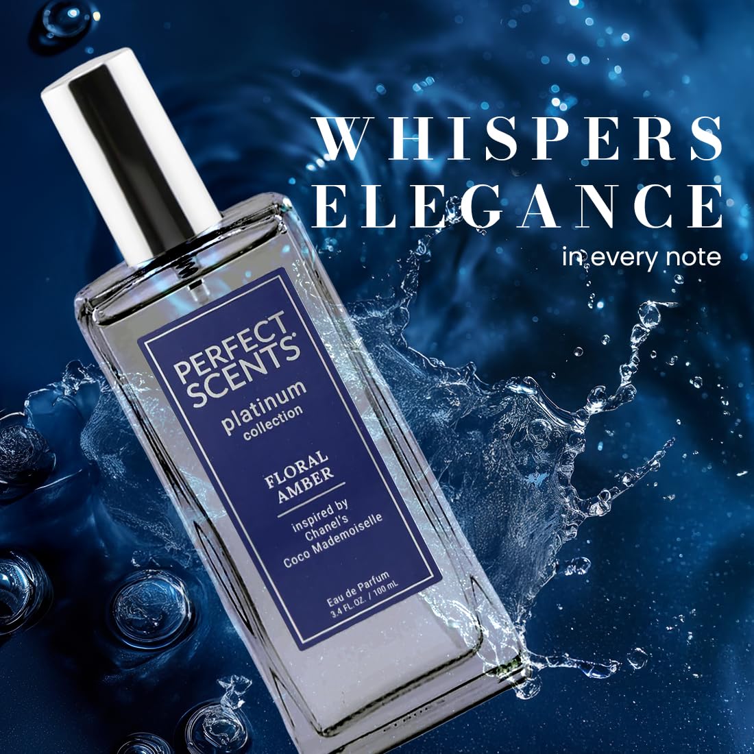 Perfect Scents Fragrances | Inspired by Chanel’s Coco Mademoiselle | Platinum Collection | Floral Amber | Women’s Eau de Parfum | Vegan, Paraben & Phthalate Free | Never Tested on Animals | 3.4 Fl Oz
