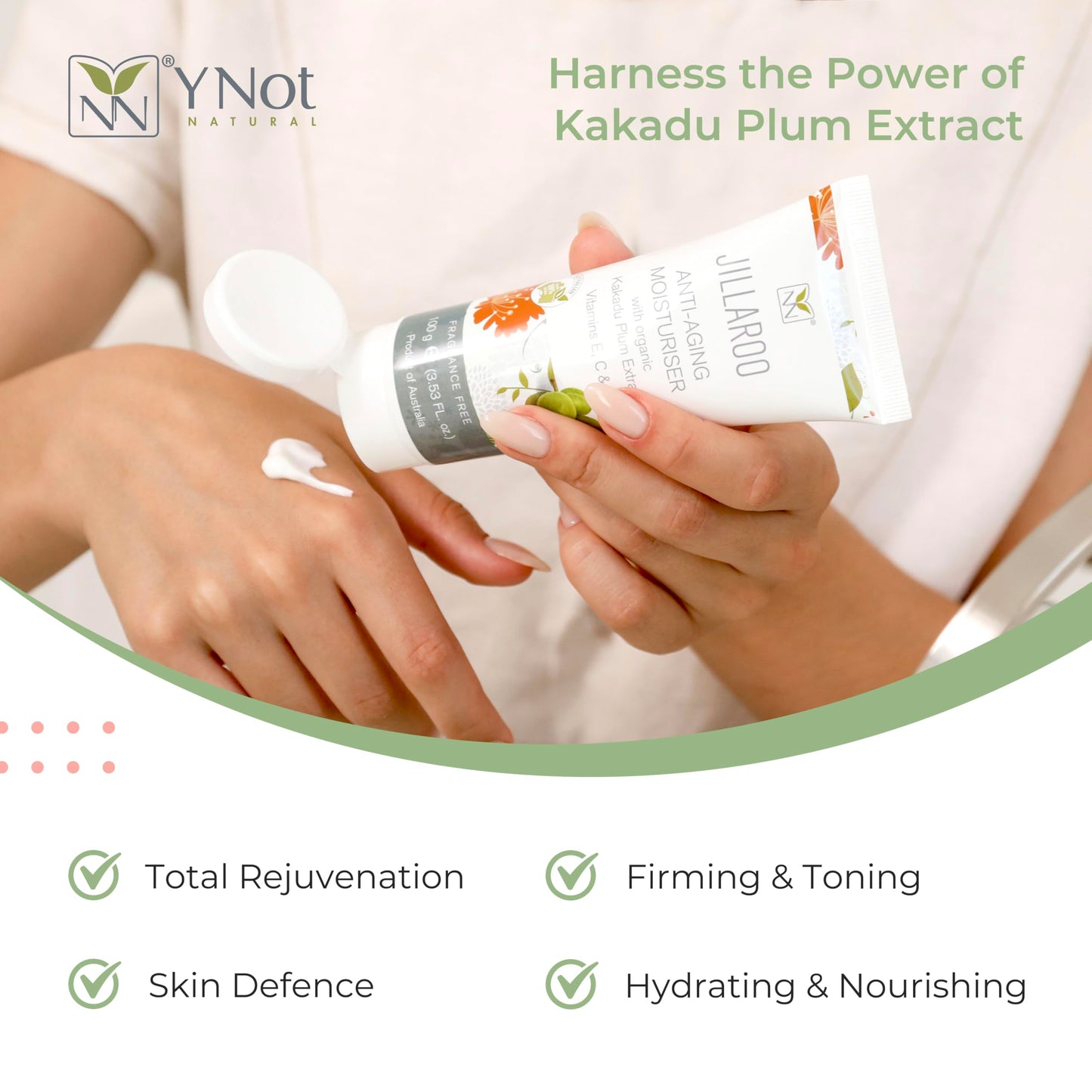 Y-Not Natural Vitamin C Anti-Aging Face Moisturizer, Kakadu Plum 3.53 oz
