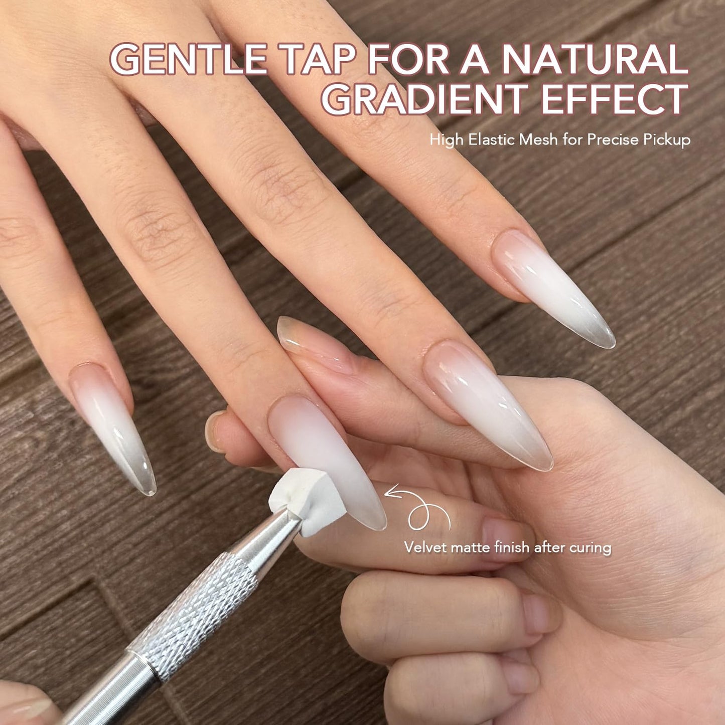 GAOY Cushion Ombre Painting Gel Kit for Aura & Blend Nails, Cherry Blossom