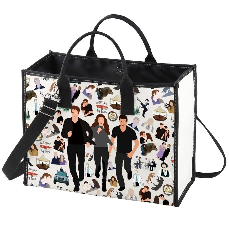WZMPA Edward Cullen Cosmetic Bag Edward Cullen & Bella Swan Fans Gift Movie Character Makeup Zipper Pouch Bag Jacob Black Fans Gift (hey don't hate BG)