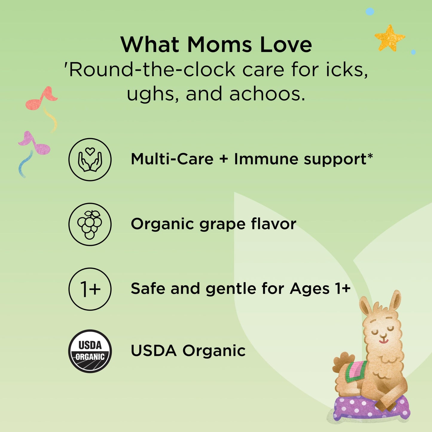 Hyland's Kids Organic All-in-One Grape Cough Syrup Day & Night, Two 4 Ounce Bottles