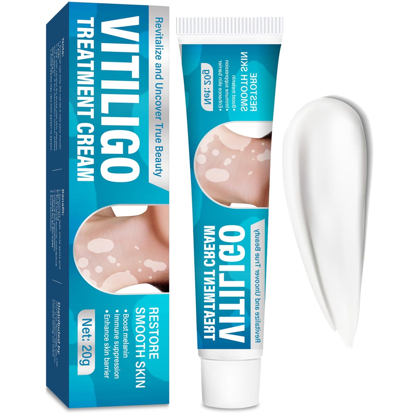 Vitiligo Cream| Effective Treatment of Skin Vitiligo, Reduce Uneven Skin Tone, White Spots, Promote Melanin Production of the Active Ingredients, Suitable for Both Men and Women, 20G
