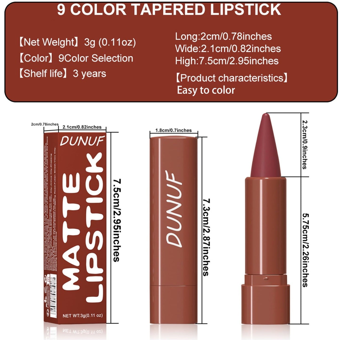 MooGlamor Matte Lip Liner Set Gradient Velvet Lip Crayon with Retractable and Long-Lasting Lipsticks for Women and Gift (9 Pcs #01-#09)