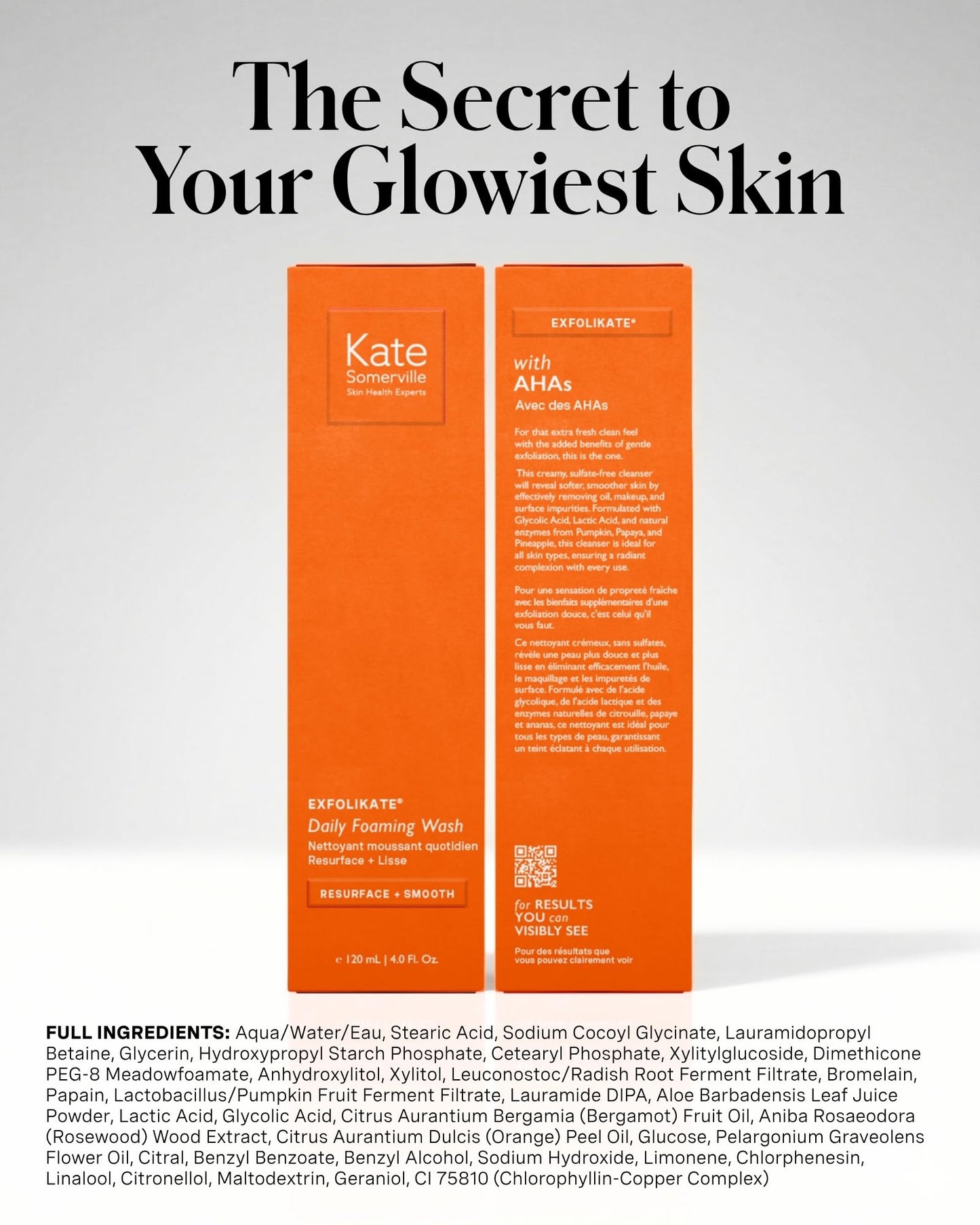 Kate Somerville ExfoliKate Cleanser – Daily Exfoliating Foaming Face Wash, Clinically Formulated Glycolic Acid and Lactic Acid Gentle Facial Scrub, Travel-Size, 1.7 Fl Oz