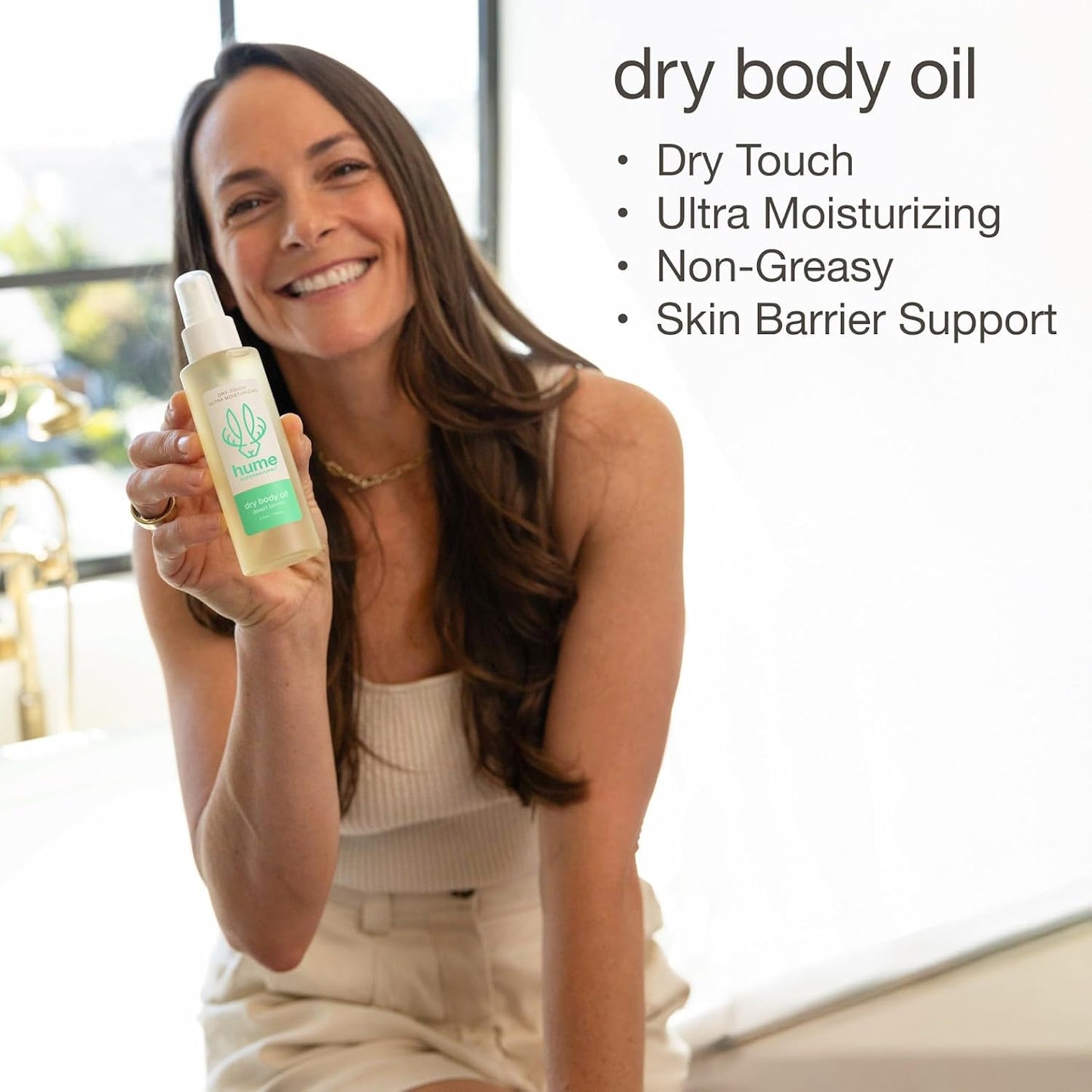 HUME SUPERNATURAL Dry Body Oil Spray - Moisturizing Hydration for Dry Skin | Nourishing Glow, Desert Bloom, 2-Pack
