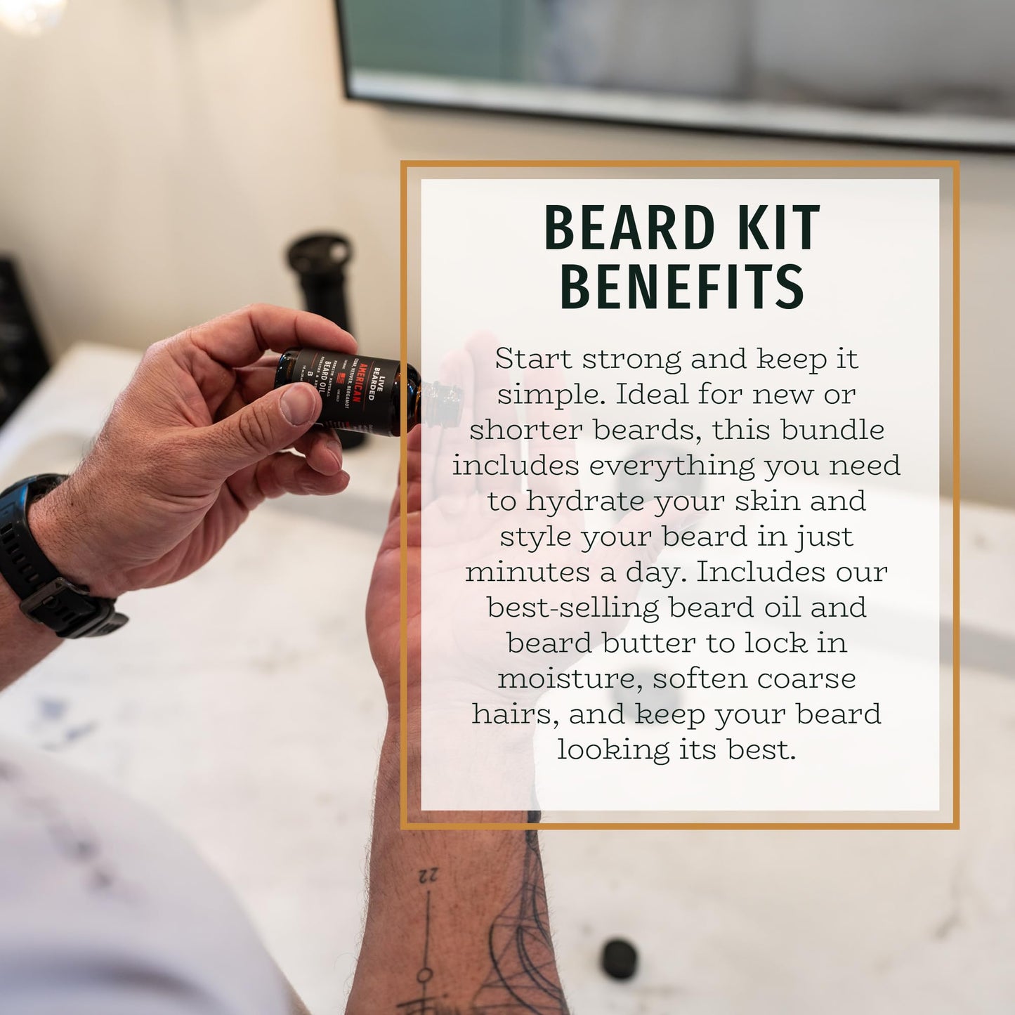 Live Bearded: Beard Oil and Beard Butter Grooming Kit - Tombstone - All-Natural Ingredients with Shea Butter, Argan Oil, Jojoba Oil and More - Beard Growth Support - Made in the USA
