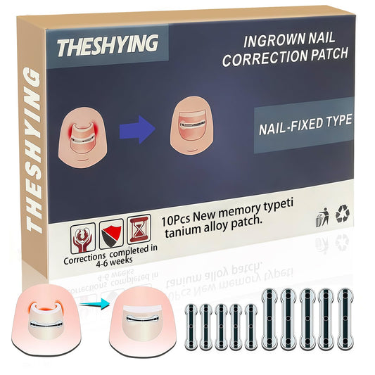 Titanium Alloy Ingrown Toenail Treatment for Curly Ingrown Toenail Corrector - Home Use arc Ingrown Toenail Removal Kit,Men, Women and Curled Toenail Corrector