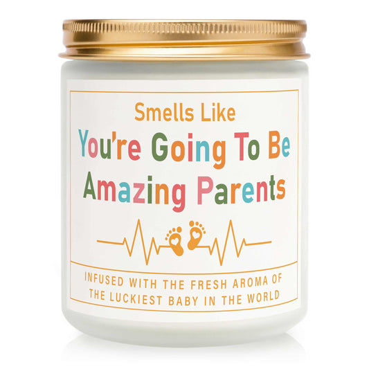 AceThrills Gender Reveal Gifts, New Parents Gift for Couples, Pregnancy Gifts for First Time New Mom Dad Gift - Lavender Scented Candle
