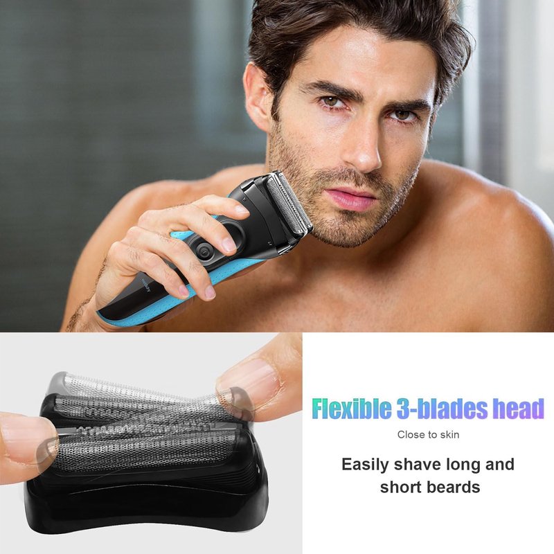 2 Pack Series3 21B Replacement Head Compatible with Braun S3 21B, Foil Shaver Replacement Compatible with Braun Electric Razor 3040s,300s,310s,320s,3050cc,3090cc,3010s,3030s, Etc.