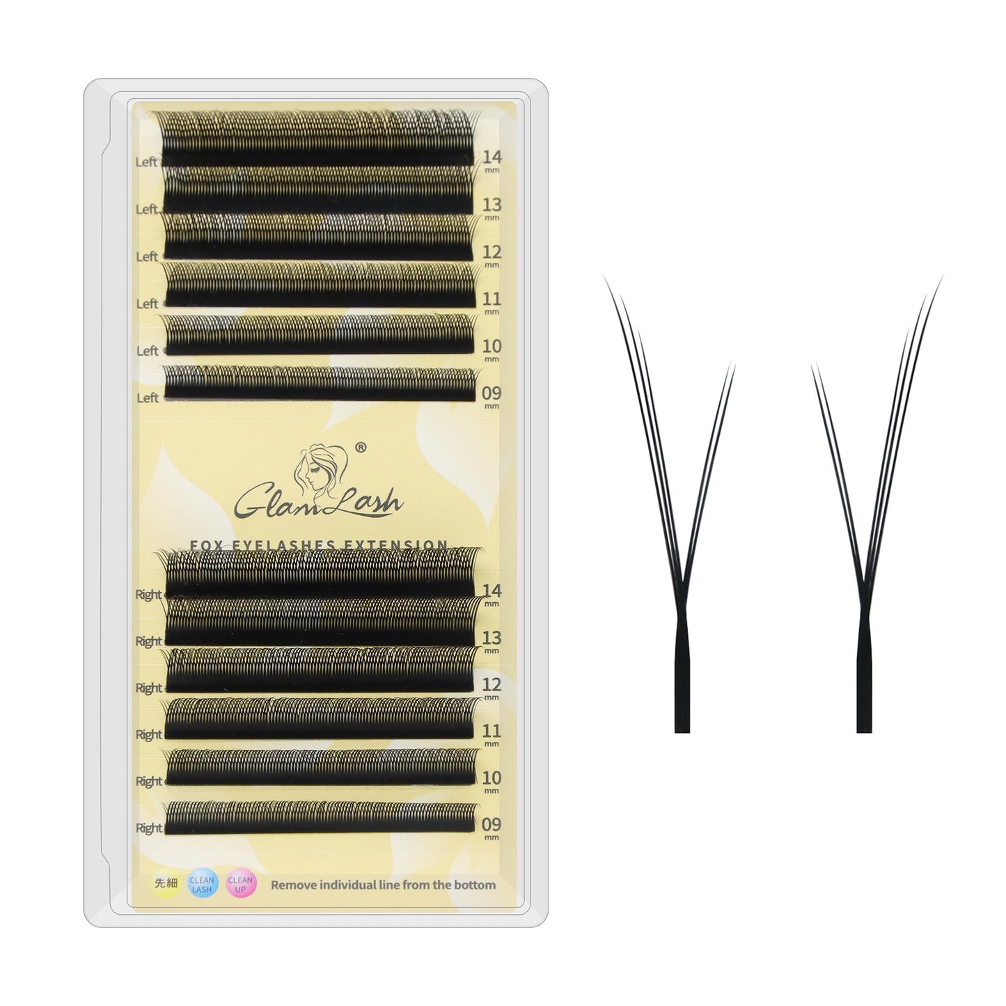 GLAMLASH YY Lash Extension 0.07C Curl 9-14mm Mix