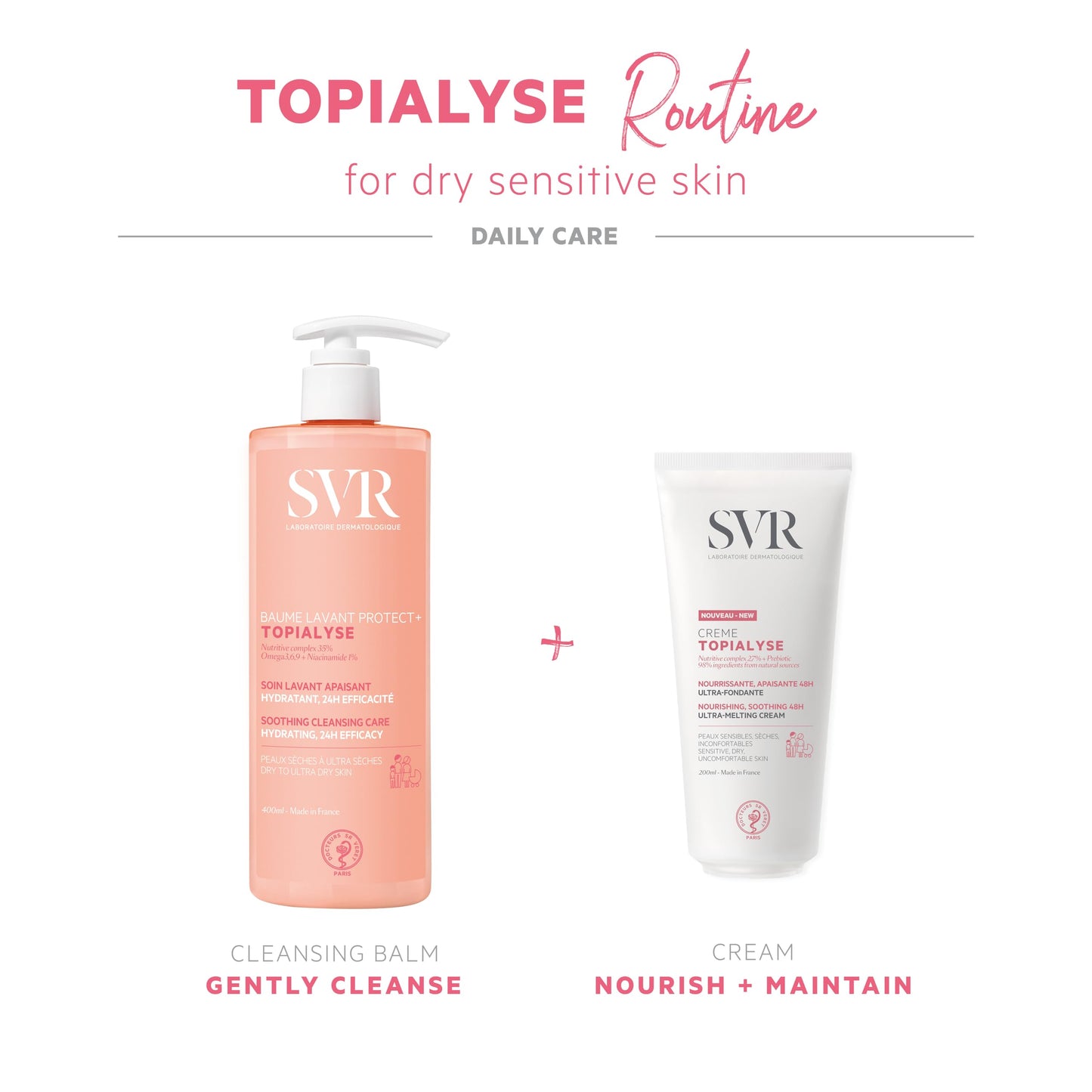SVR Topialyse Cream With Shea Butter, Nourishing & Soothing Face & Body Cream For Dry Sensitive Skin. Moisturizer For Babies, Kids And Adults For Intense Hydration, 6.7 Fl.oz.