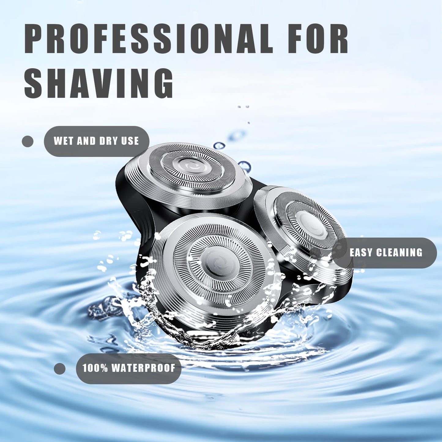 SH90 Replacement Rotary Heads Compatible with Philips Norelco Shavers Series 9000,Replacement Shaver Head with Upgrade Double-Layer Precision Blades for Men's Shaving,3 Packs