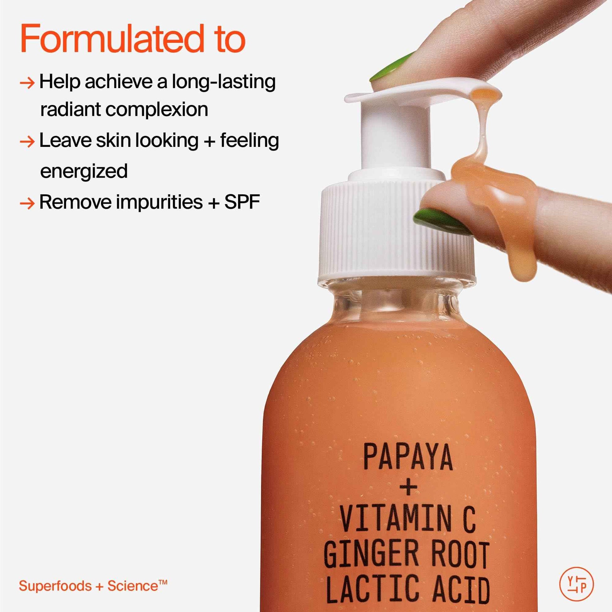 Youth To The People Superfruit Facial Cleanser Travel - Papaya + Vitamin C Exfoliating Face Wash, Cellular Skin Renewal with AHA + BHA, Evens Skin Tone & Texture for Soft + Radiant Skin - 2 fl oz
