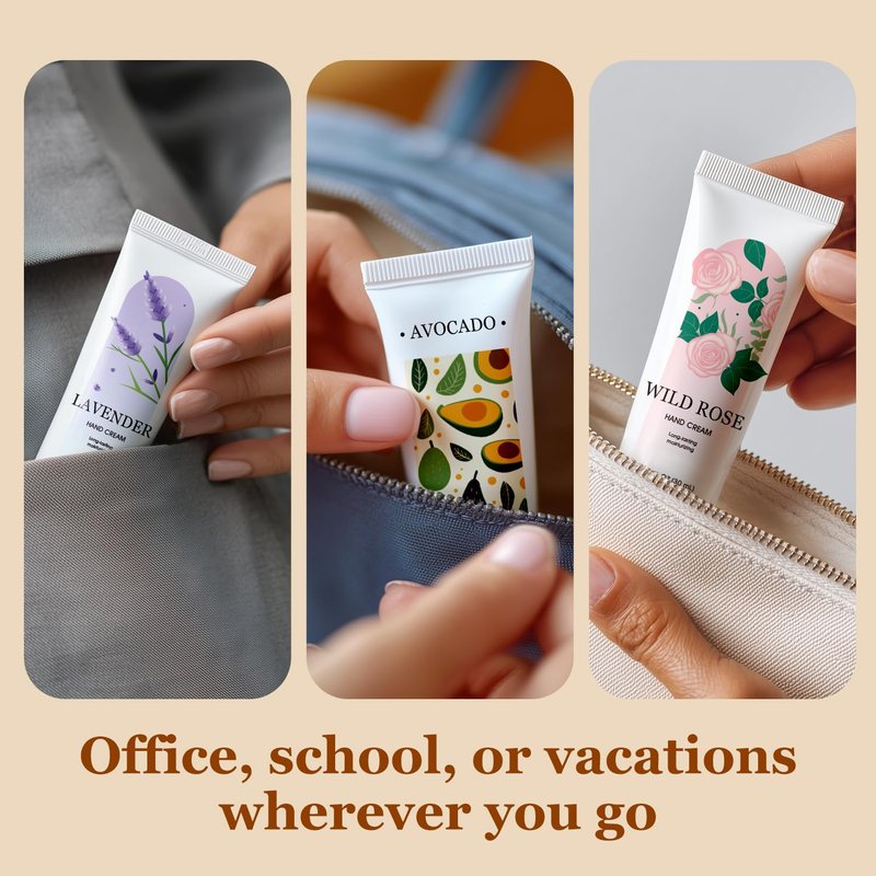 BODY & EARTH Hand Cream Bulk 50 Pack Small Gifts for Women Hand Lotion Travel Size Mini Lotion Creams & Lotions Set Gifts for Mom Bridesmaid Gifts