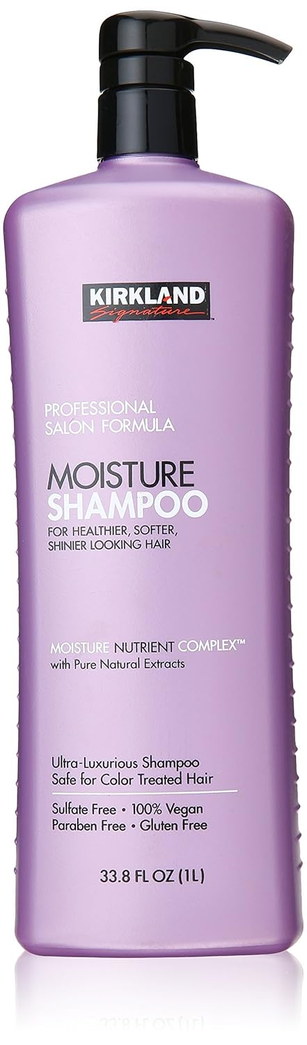Kirkland Signature Moisture Shampoo - Hydrating Formula for Dry Hair | 33.8 Fl Oz (2 Pack)