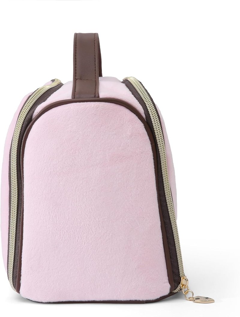 Juicy Couture Pink Makeup Bag - Vintage Velour Organizer with Rhinestone Crown | Travel Essentials