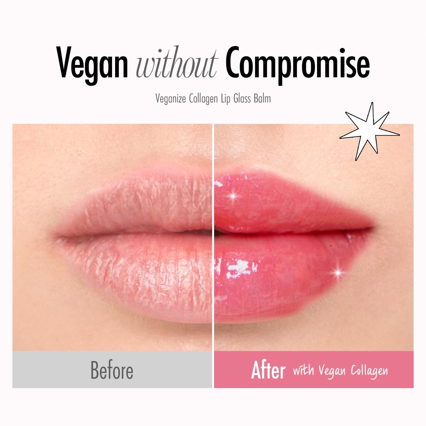 self beauty Veganize Collagen Lip Glass Balm | Hydrating Lip Balm in 9 Vibrant Colors | Moisturizing Lip Care Infused with Collagen Jelly Magic | No Animal Trial Lip Balm 0.06 oz (#9 Mauve Plum)