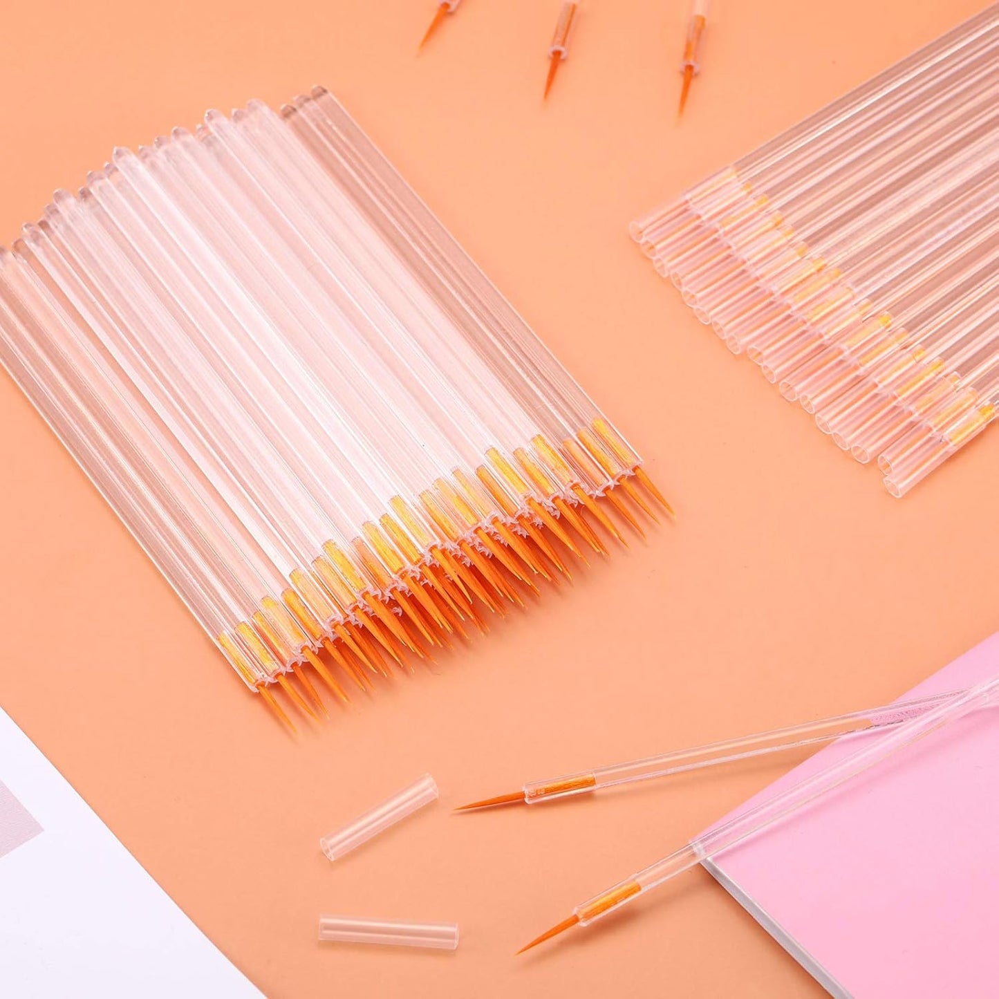eBoot 100 Pack Disposable Eyeliner Brush Eyelash Serum Brushes Eyeshadow Applicator Eye Lash Wands Makeup Tool