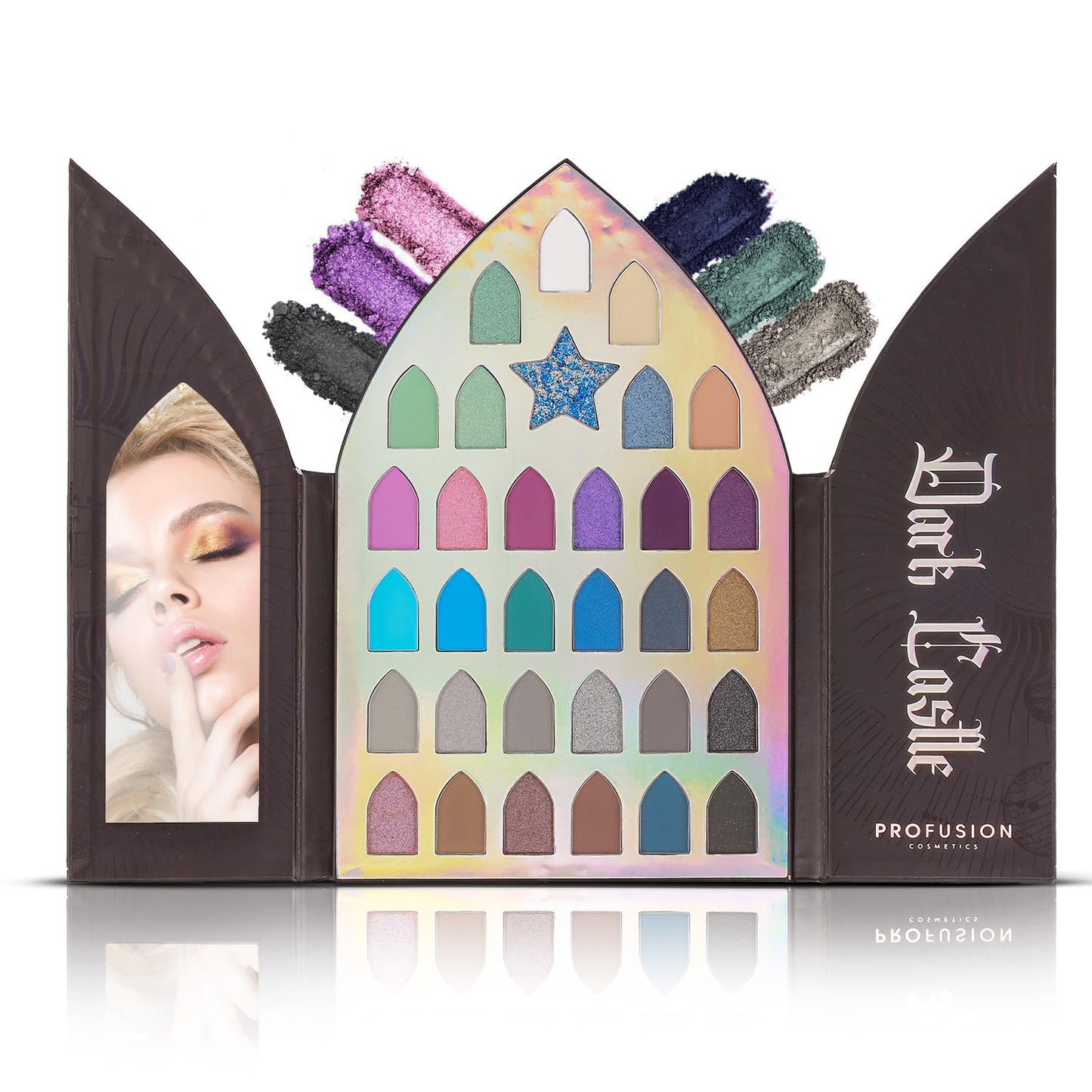 Profusion Cosmetics Enchanted Forest Dark Castle 32 Shade Eyeshadow Palette, Unlock Mystical Glamour with the Enchanted Forest Shadow Palette and Achieve Eye Catching Look With Premium Makeup Kit
