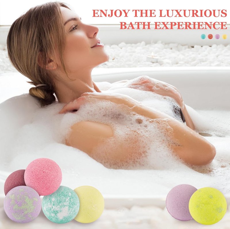 Bath Bombs Gift Set - 50 Pcs Natural Organic Bubble Bath Bombs with 10 Scents | Perfect for Spa, Birthdays & Holidays