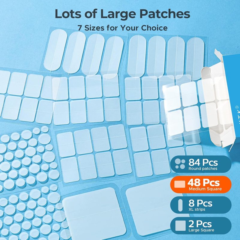 Large Pimple Patches - XL Hydrocolloid Acne Bandages for Face & Body | 142 Count, 7 Sizes