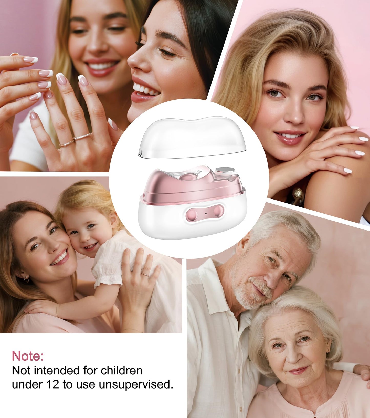 3-in-1 Electric Nail Clipper, Built-in Uv Nail Lamp & Debris Storage Box, Ideal for Outdoor Emergency Nail Care. 2-Speed Settings, Suitable for Babies, Adults and The Elderly.