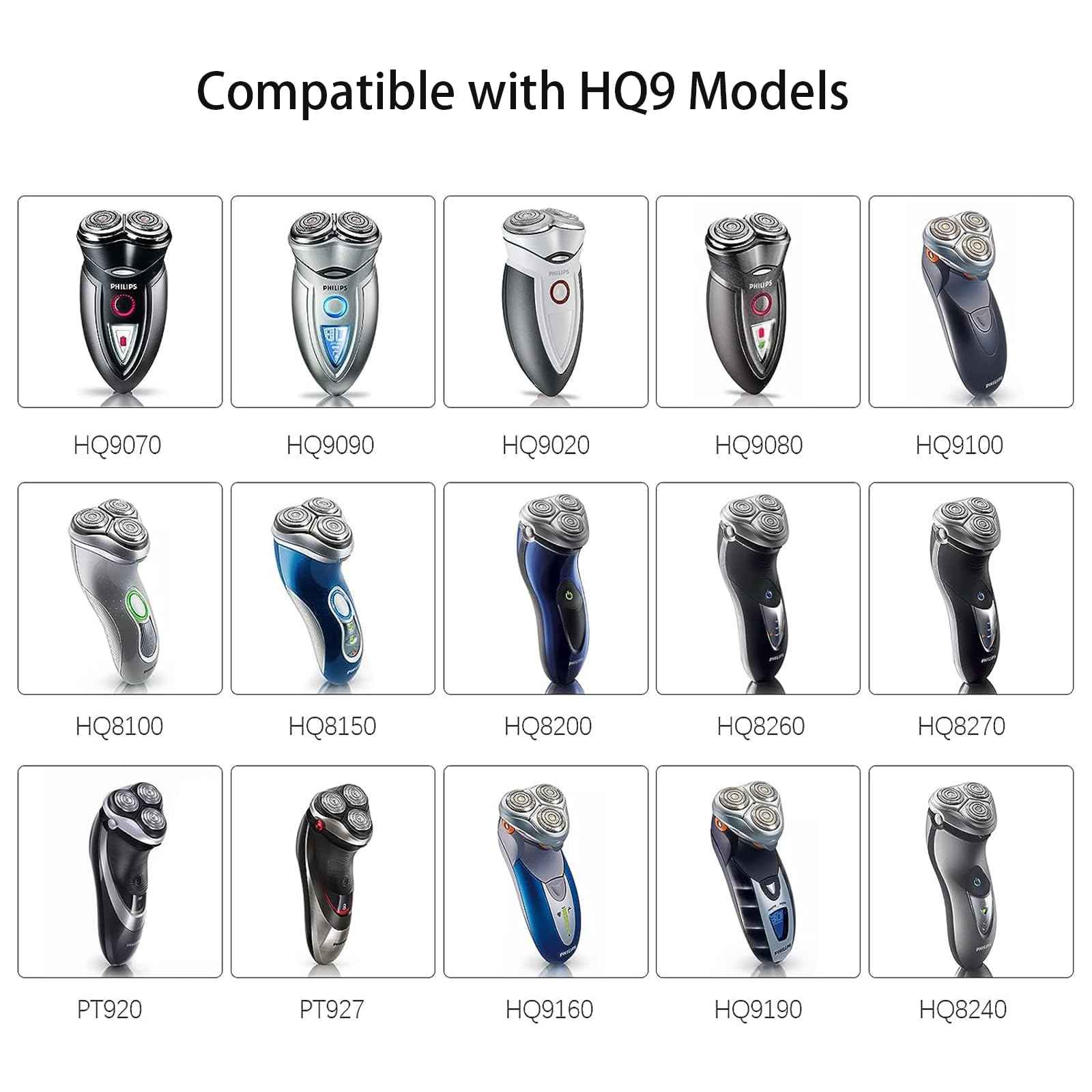 HQ9 Replacement Shaver Head Blades for Philipss Norelcos HQ9070 HQ9080 HQ8240 8260 PT920 8140XL 8160XL 8170XL for Electric Razor Replacement Heads blades