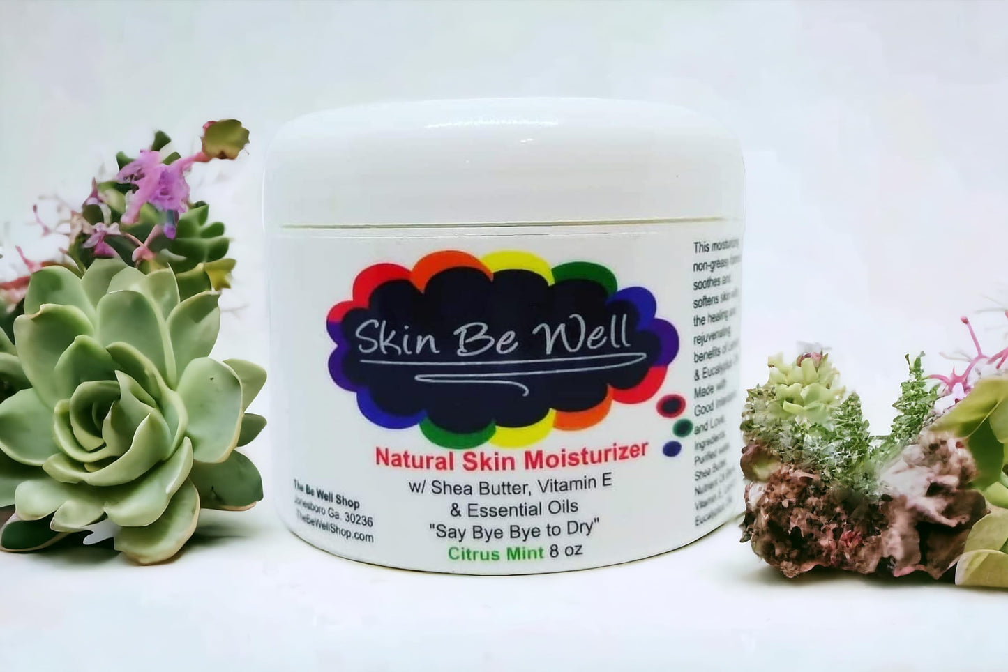 Skin Be Well Natural Moisturizing Cream, Citrus Mint (8 oz)
