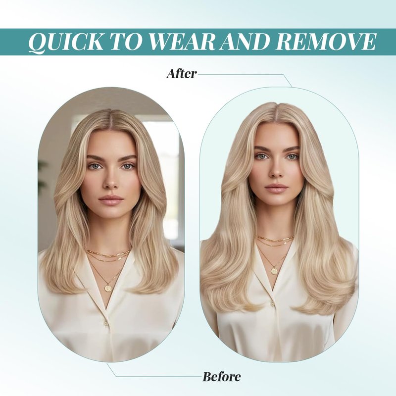 Sew in Hair Extensions Real Human Hair, Ombre Brown to Platinum Blonde Highlighted Weft Hair Extensions Human Hair 80G Double Weft Hand Tied Human Hair Extensions Sew in Bundles 16 Inch