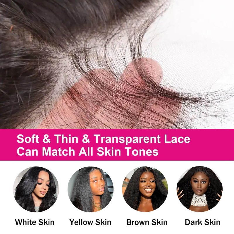 Kinkystraight Human Hair Bundles 12A 100% Unprocessed Brazilian Virgin Hair Kinky Curly Human Hair Extensions for Women Quick Weave Yaki Straight Bundles (18 inch)
