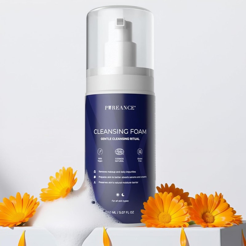 Cleansing Foam - Gentle Facial Cleanser for Sensitive Skin | With Calendula & Chamomile - 5.07 Fl Oz