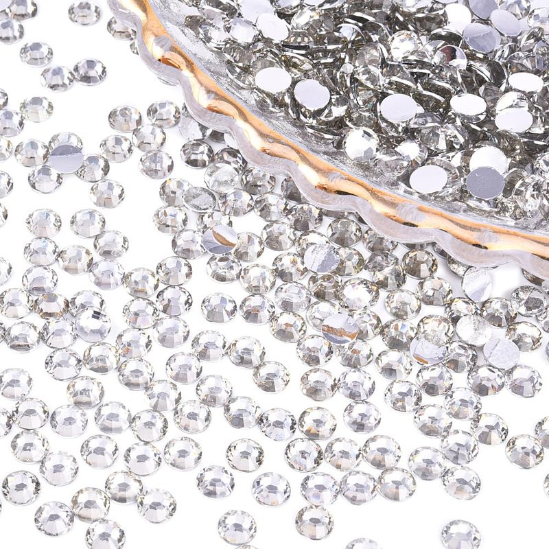 Blinginbox Flatback Rhinestones Bulk,14400pcs Crystal Round Loose Gemstones Glass Rhinestones for Crafts Makeup Nail Art Clothes Shoes DIY Decorations(SS20,4.6-4.8mm,Lt.Peridot)
