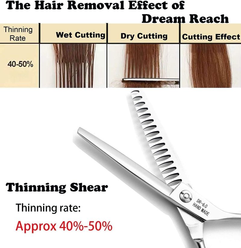 Professional 6 inch Thinning Shears Hair Cutting Scissors Barber Salon Hairdressing Shears (Chunker shear)