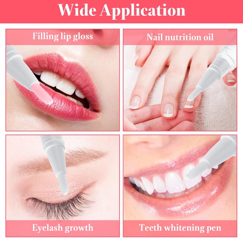 YOUNTHYE 50PCS 5ml Cuticle Oil Pen Empty Nail Oil Pen Cuticle Oil Pen Transparent Nail Oil Cuticle Pen Bulk Empty Nail Oil Pen with Brush Tip for Nail Polish, Lip Gloss, Eyelash