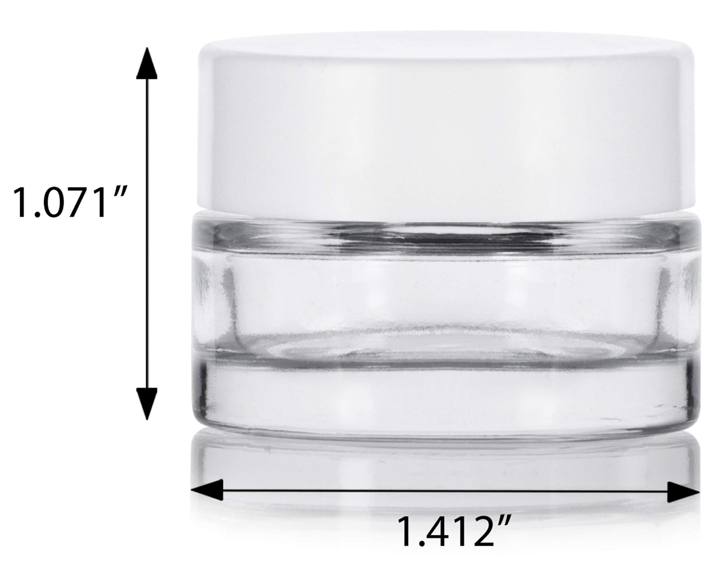 Clear Glass 0.25 oz Thick Wall Balm Jars with White Foam Lined Smooth Lids (24 pack)
