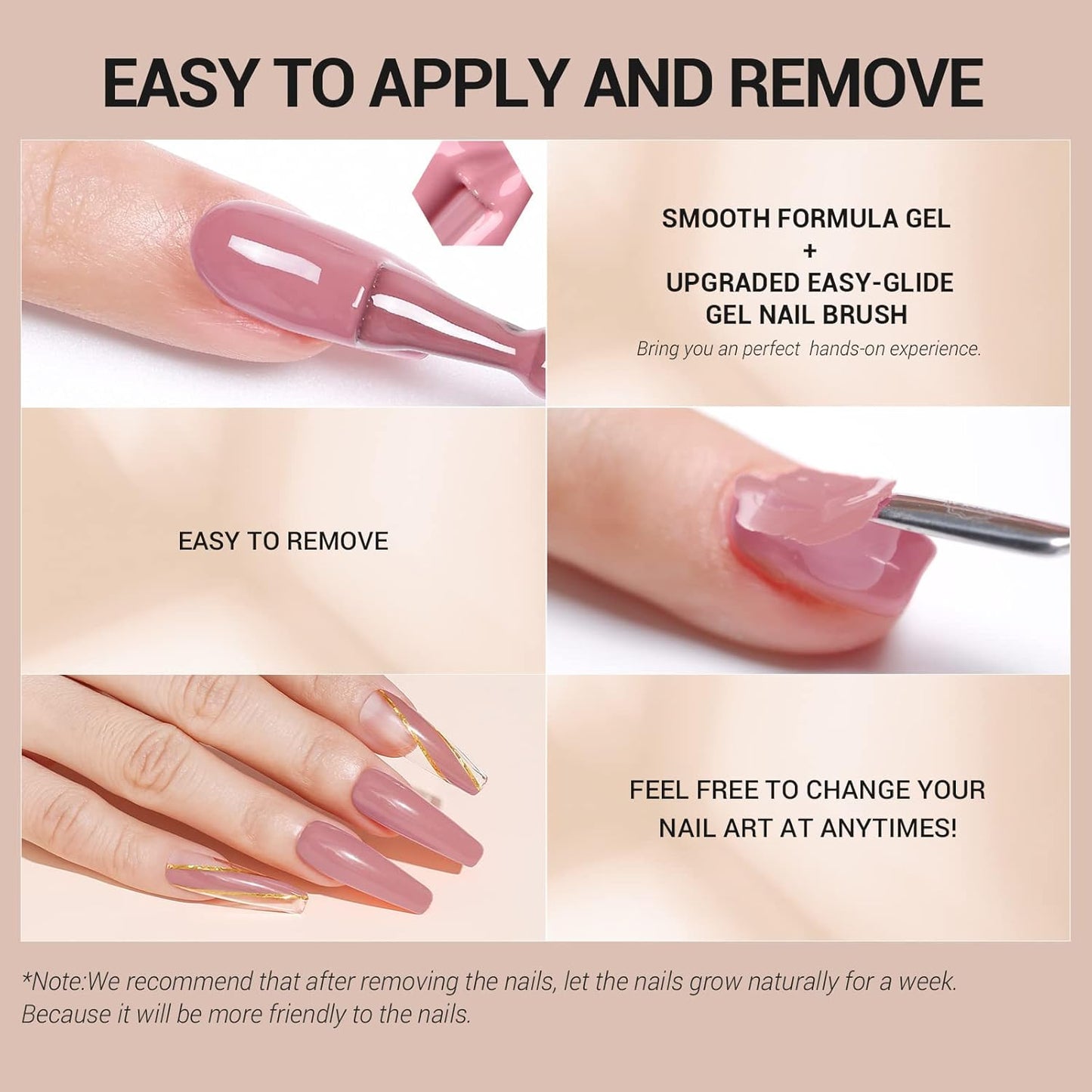 Modelones Nail Polish Set - 6 Quick Dry Colors | Milky White, Nude Pink, Iridescent Grey, Pearlescent Finish