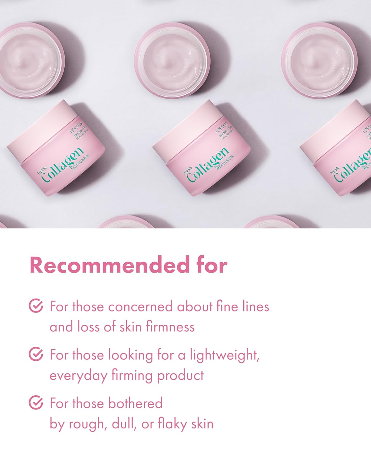 It'S SKIN Peptide Collagen Moisturizer - Anti-Aging Face Cream 1.69 fl oz | Lightweight Organic Hydrating Formula